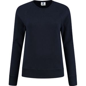 Lemon & Soda heavysweat raglan sweater voor dames donkerblauw maat S
