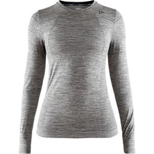 Craft Fuseknit Comfort Rn Ls Sportshirt Dames - Dk Grey Melange
