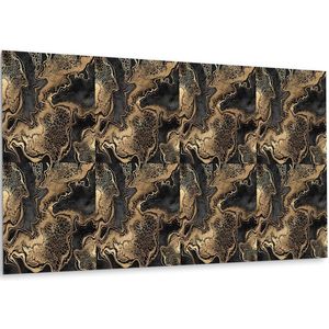 Tulup PVC Wandpaneel - Zandabstractie Vinyl Wandpaneel - 100 cm x 50 cm - Veelkleurig PVC Wandpaneel - 1 stuk - PVC Muurpaneel - Marmer Wandpaneel - Wandpaneel Zelfklevend - Plaktegels Keuken en Badkamer