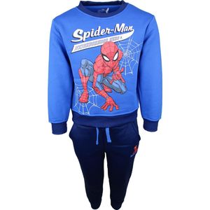 Marvel Joggingpak / Huispak Spiderman blauw Kids & Kind Jongens Blauw - Maat: 98