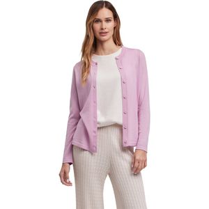 FALKE Basic New Merino zacht elegante wol cardigan dames roze - maat XS