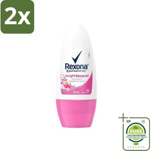 Rexona - Bright Bouquet - Deo Roll-on - 50 ml - Voordeelverpakking - 2 stuks - Deodorant - Antitranspirant