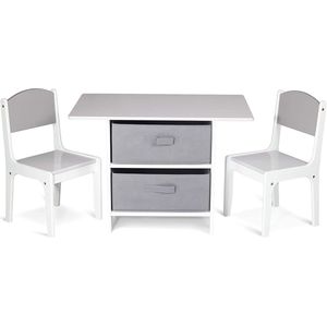 Kindertafel met stoelen – kindertafeltje – kinderkamer – duurzaam ‎71.12 x 48.26 x 48.26 cm;