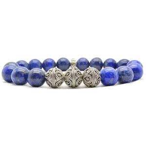 Beaddhism - Armband - Big Lapis Kashmir 3 - 10 mm - 22 cm