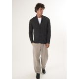 Felix Hardy - Cardigan - Antraciet - Heren Vest Met Knopen - 100% Katoen