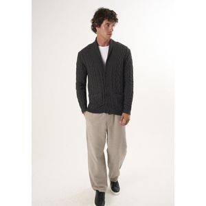 Felix Hardy Gebreid vest  antraciet