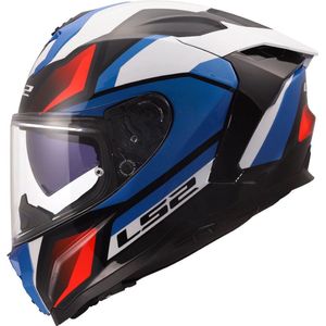LS2 FF817 Challenger II helm Viper glans wit blauw rood XXL