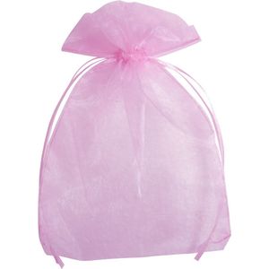 10 Organza zakken - Cadeauzakken - sieradenzakjes - Licht Rose 15 x 22 CM - Uitdeel zakjes - Geschenk zakjes - Geurzakjes - Verjaardag - geboorte