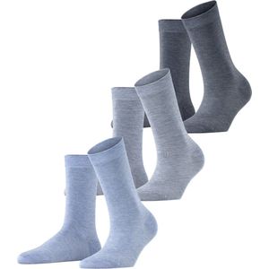 Esprit Solid Mix 3 Pack verstevigde damessokken zonder patroon ademend dun eenkleurig eco-vriendelijk Organisch Duurzaam Katoen Lyocell Multipack Veelkleurig Dames sokken - Maat 39-42