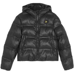 Lyle & Scott winter winterjas jongens - zwart - puffer, cropped