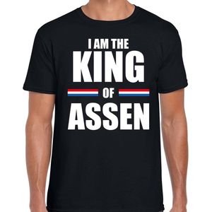 Koningsdag t-shirt I am the King of Assen - zwart - heren - Kingsday Assen outfit / kleding / shirt XL