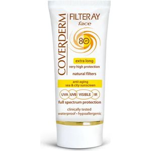 Coverderm Filteray Gezicht SPF 80 / Zonnecrème voor het gezicht SPF 80 50 ml