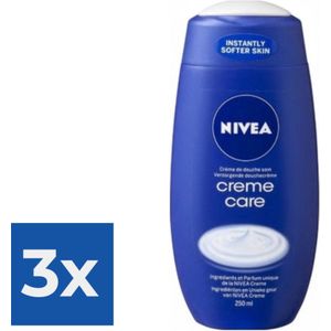 Nivea Douchegel - Creme Care 250 ml - Voordeelverpakking 3 stuks