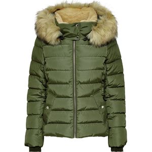 ONLY ONLCAMILLA QUILTED FURHOOD JACKET CC OTW Dames Jas - Maat XS