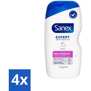 4 x Sanex Douchegel Expert Skin Health Pro Hydrate 400 ml - Douchegel - Droge Huid - Hydratatie - Verzorging - Sanex