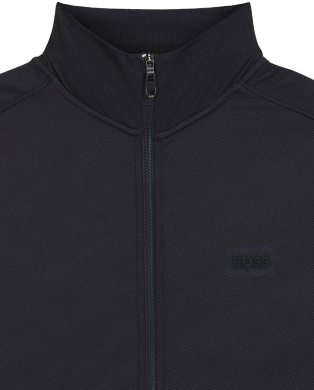 BOSS GREEN - Sweatvest - Donkerblauw - Zonder Capuchon - Lange Mouwen