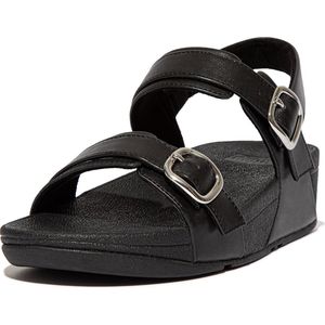 FitFlop Lulu Adjustable Sandal - Leather ZWART - Maat 40