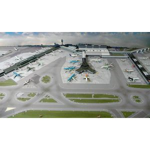 1:500 EHAM (Amsterdam) 'look-a-like' - Diorama vliegveld set