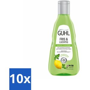 Guhl - Shampoo - Fris & Luchtig - 250 ml - Bulkverpakking - 10 stuks