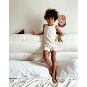 Tanktop + Boxershort - Biologisch katoen - Jongens - Ecru - 4-5 jaar