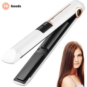 T.R. Goods - Draadloze Mini Stijltang met Powerbank functie - Oplaadbaar - Kleine Haar Stijltang - Hairstyler - Wit