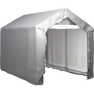 vidaXL - Opslagtent - 180x300 - cm - staal - grijs