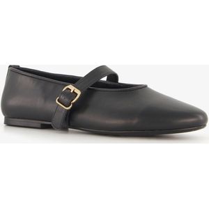 Nova - Ballerina’s - Zwart - Imitatieleer - Rubber Zool