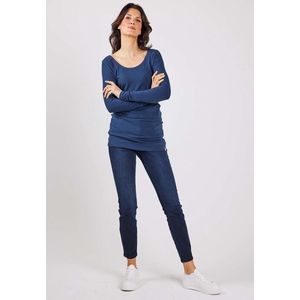 DIDI Dames Extra long tee Leija in Dark Blue maat 40