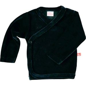Baby trui overslag biologisch velours zwart 62