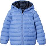 Lichte donsjas met capuchon jongen blauw
