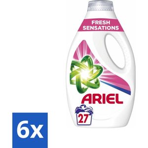 Ariel Original - Fresh Sensations - Vloeibaar Wasmiddel - Witte en Lichtgekleurde Was - 27 Wasbeurten - Voordeelverpakking - 6 stuks