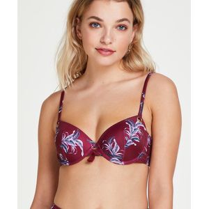 Hunkemöller Dames Badmode Voorgevormde beugel bikinitop Tropic glam - Rood - maat E75