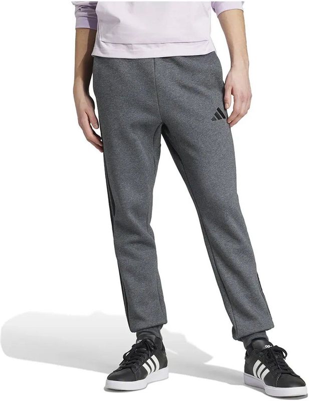 adidas - Sportbroek - Zwart - Fleece - Geribbelde Boorden