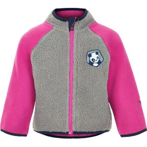 Color Kids - Fleece jasje voor baby's - Colorblock - Grijs/Roze - maat 86cm