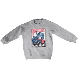 Transformers Kinder Use Your Head Wear A Helmet Kids Sweatshirt HSB-31-TF1204-DTF558 HeatherGrey-4 Jahre