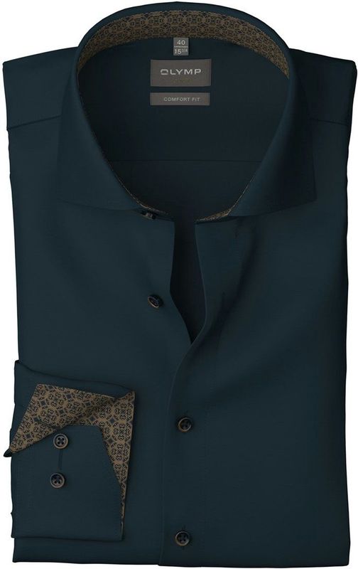 Olymp - Overhemd - Donkerblauw - Wijde Fit - Katoen