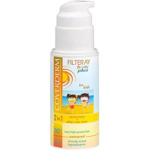 Coverderm Filteray Body Plus Voor Kinderen / 2in1 zonnecrème voor kinderen SPF 50+ 100 ml