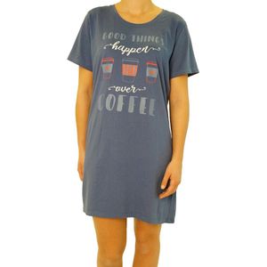 Gino Santi Bigshirt, Slaap T-shirt print Just wanna say HI.