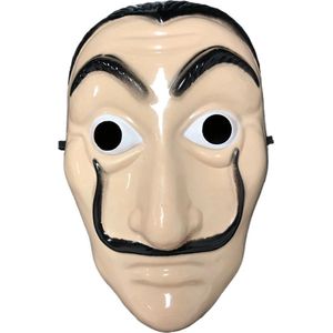 Face Mask Salvador Dali – Net als La Casa De Papel – Halloween Masker – Beige