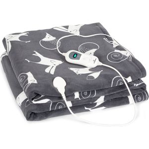 Klarstein Dr. Watson XXL - Elektrische Deken - Coral Fleece - 120 Watt - Wasbaar 200x180cm - Afneembaar Bedieningspaneel