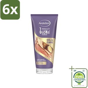 Andrélon - Oil & Care - Haarmasker - 180 ml - Voordeelverpakking - 6 stuks - Haar masker - Droog haar
