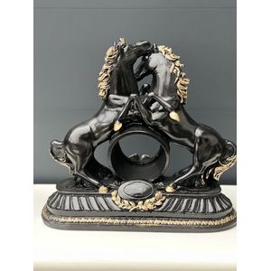 Decoratieve beeldje - Paarden - Bureau - Zwart