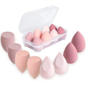 Make-up spons set - 8 stuks - Grote beautyblender - Gekleurde poederdons - Uitwasbare make-up remover spons - Geschikt voor foundation en zonnebrandcrème