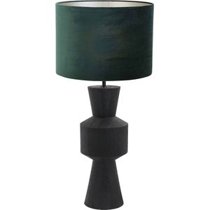 Light and Living tafellamp - groen - hout - SS10635