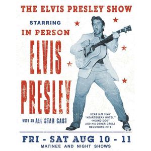 Metalen Retro Bord Elvis Presley Show