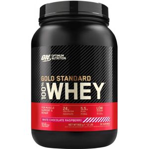 Optimum Nutrition Gold Standard 100% Whey Protein - White Chocolate Raspberry - Proteine Poeder - Eiwitshake - 900 gram (28 servings)