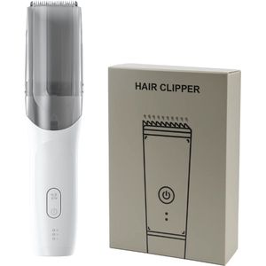 Nuvado Vacuüm Tondeuse Hoofdhaar- Wit - Trimmer- sterke motor - Ingebouwde afzuiging voor snor - Baard - Gezichtshaar- Precisie -Trimmer- Waterdicht - Lange batterij duur - Schoonmaken onder de douche