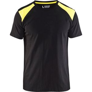Blaklader T-shirt bi-colour 3379-1042 - Zwart/High Vis Geel - 4XL