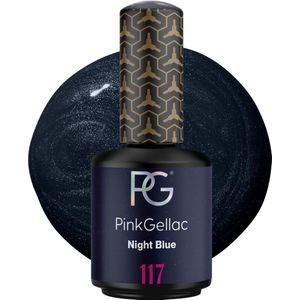 Pink Gellac 117 Night Blue Gellak 15ml - Glanzend Roze Gelnagellak - Gelnagels Producten - Gel Nails - Gelnagel