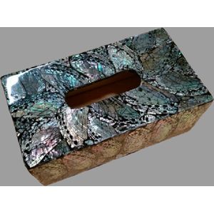 Tissuehouder tissue box zakdoekhouder doos schelpen schelpendoos
